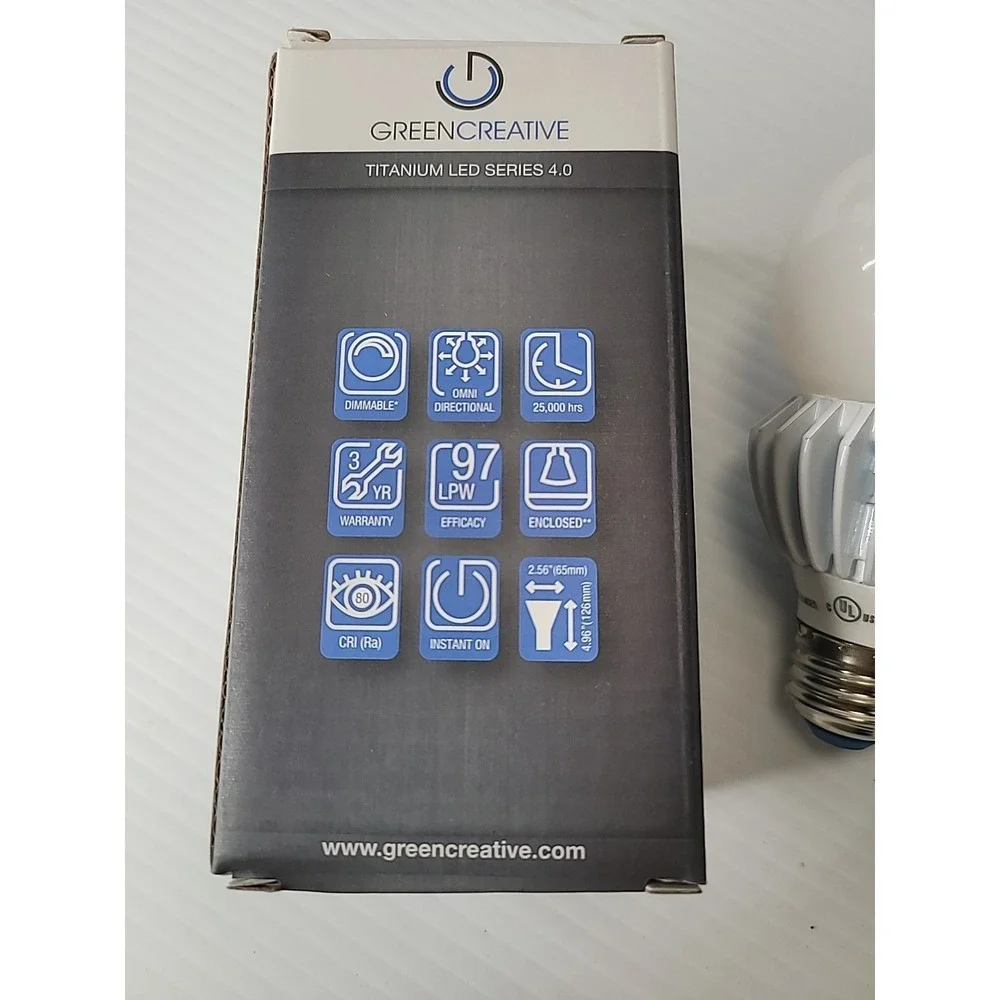 4 pk Green Creative Pro Titanium LED Series 4.0‎ 17W (100 Watt) Warm Light Bulbs